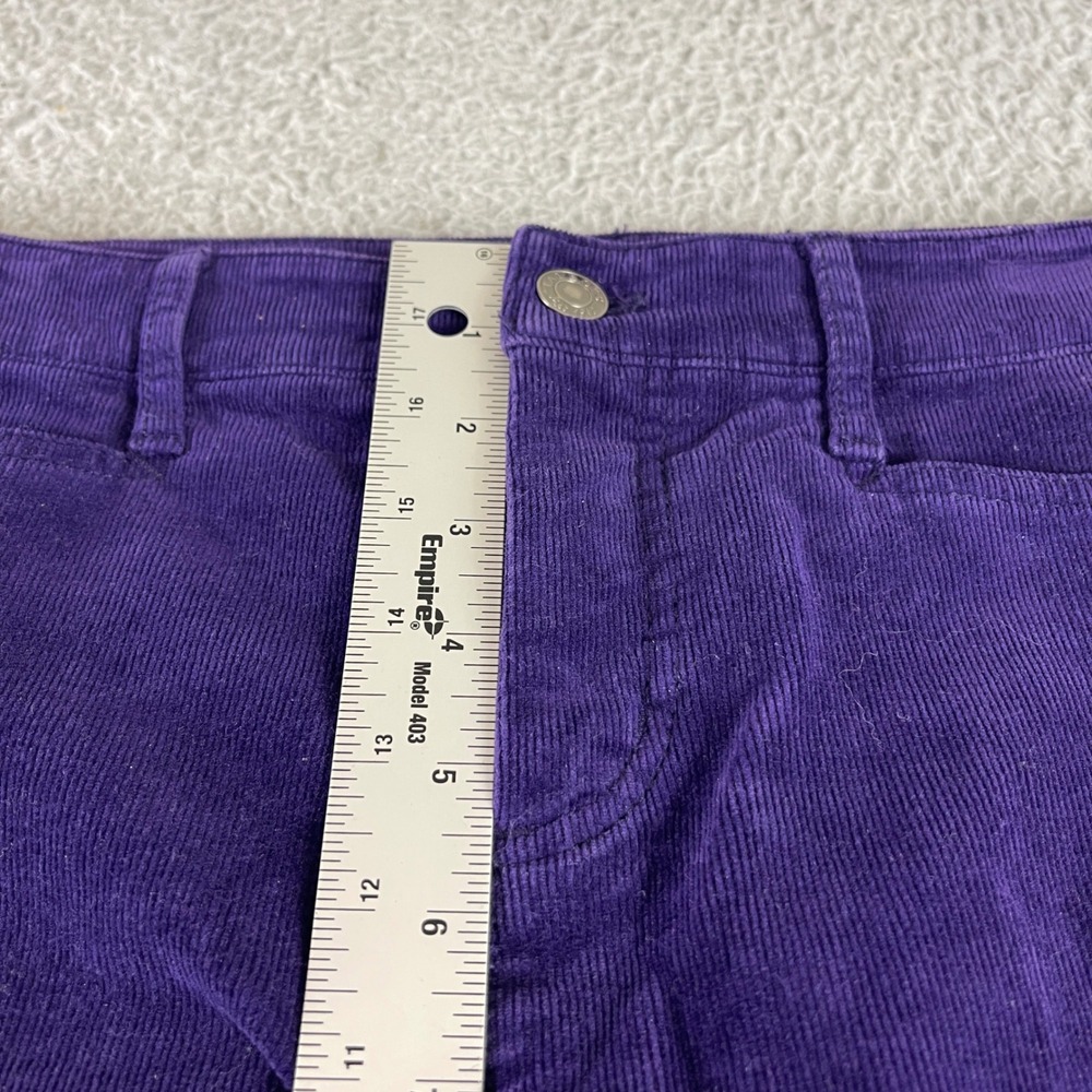 Talbots Simply Flattering Purple Corduroy Pants High Waist Straight Leg 6P - Picture 7 of 11